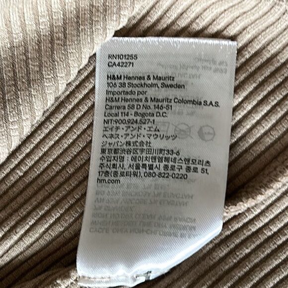 H&M long sleeve crop top tan size xs - Picture 16 of 16